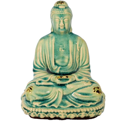Buddha Statue Sitting Teal
