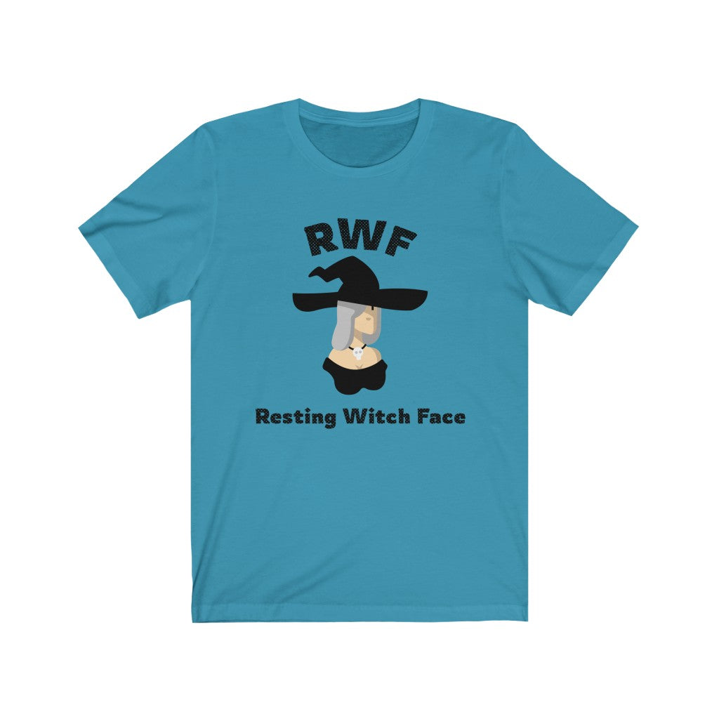 Resting witch face. Bring inspiration and empowerment to your wardrobe with this Resting Witch Face t-shirt in aqua color or give it as a fun gift. From merkabasolshop.com
