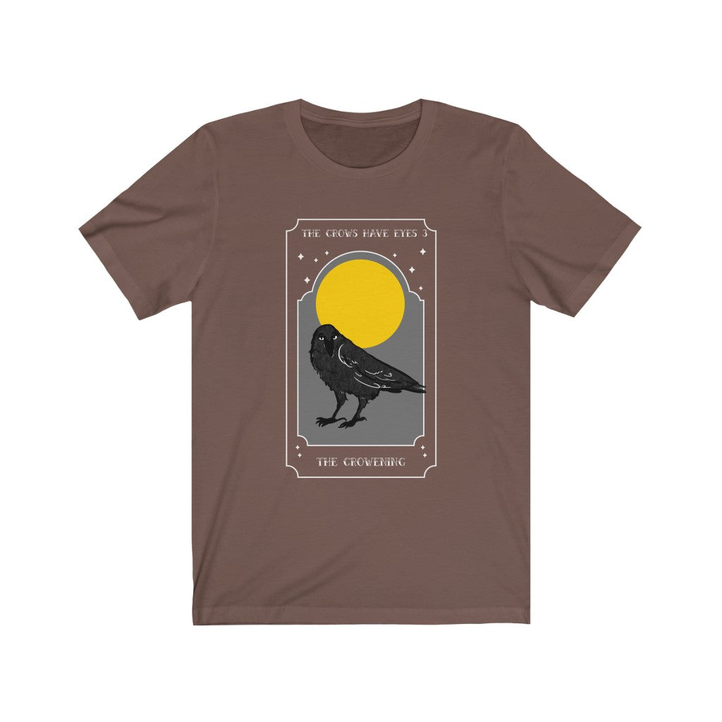 The Crowening - The Crows Have Eyes 3. Bring inspiration and empowerment to your wardrobe with this The Crowening t-shirt in brown color or give it as a fun gift. From merkabasolshop.com