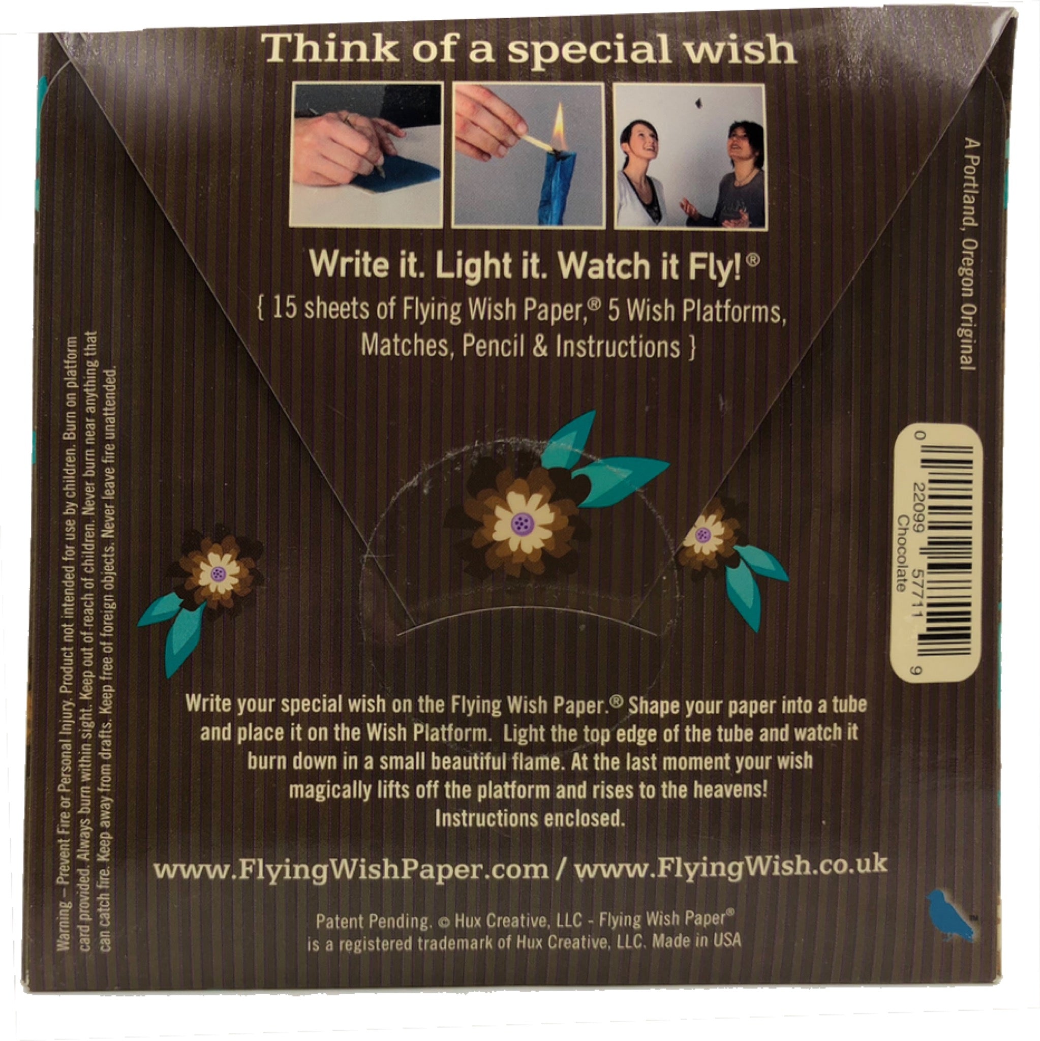 Chocolate Flying Wish Paper