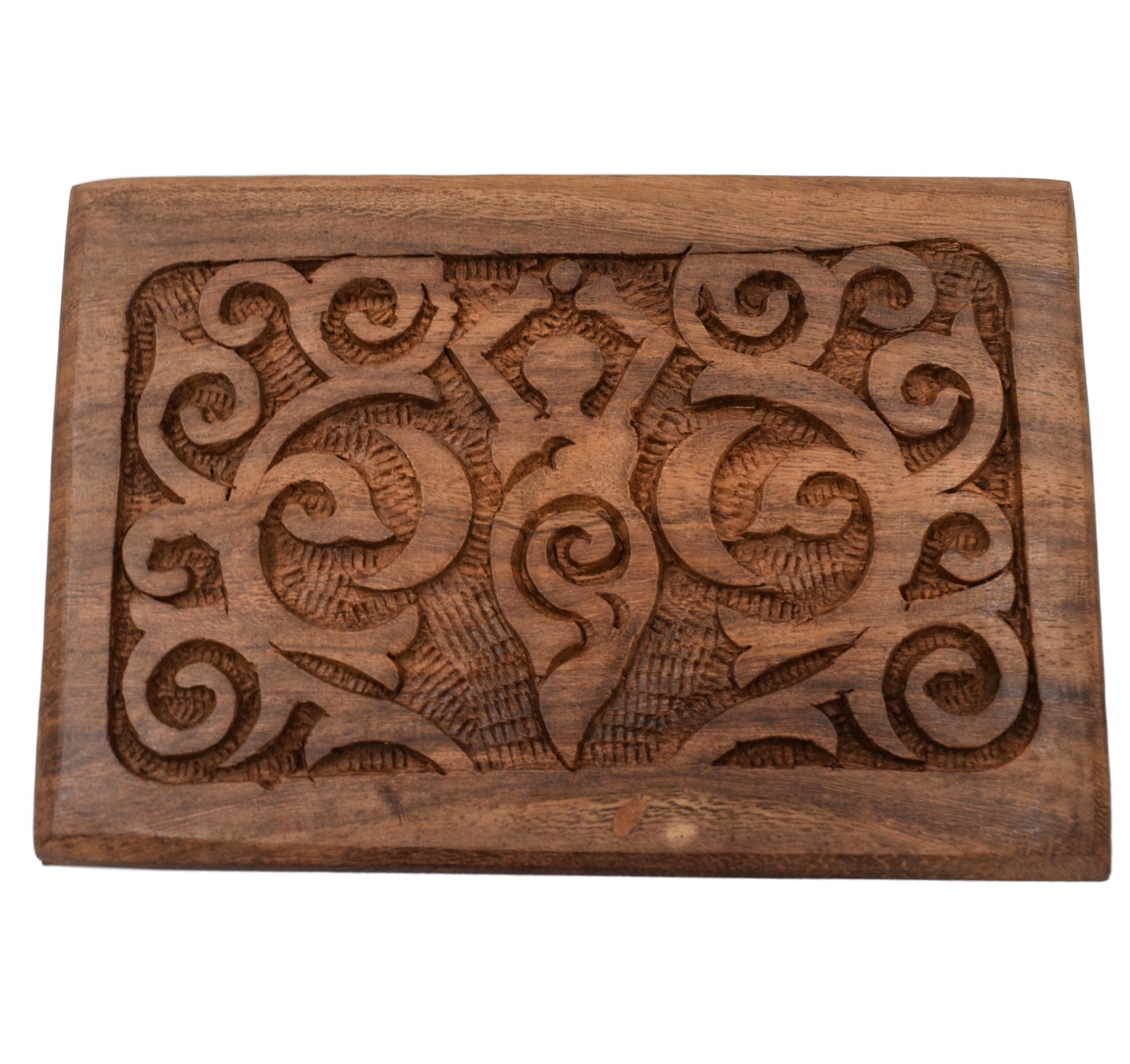 Goddess of Earth Carved Wood Box