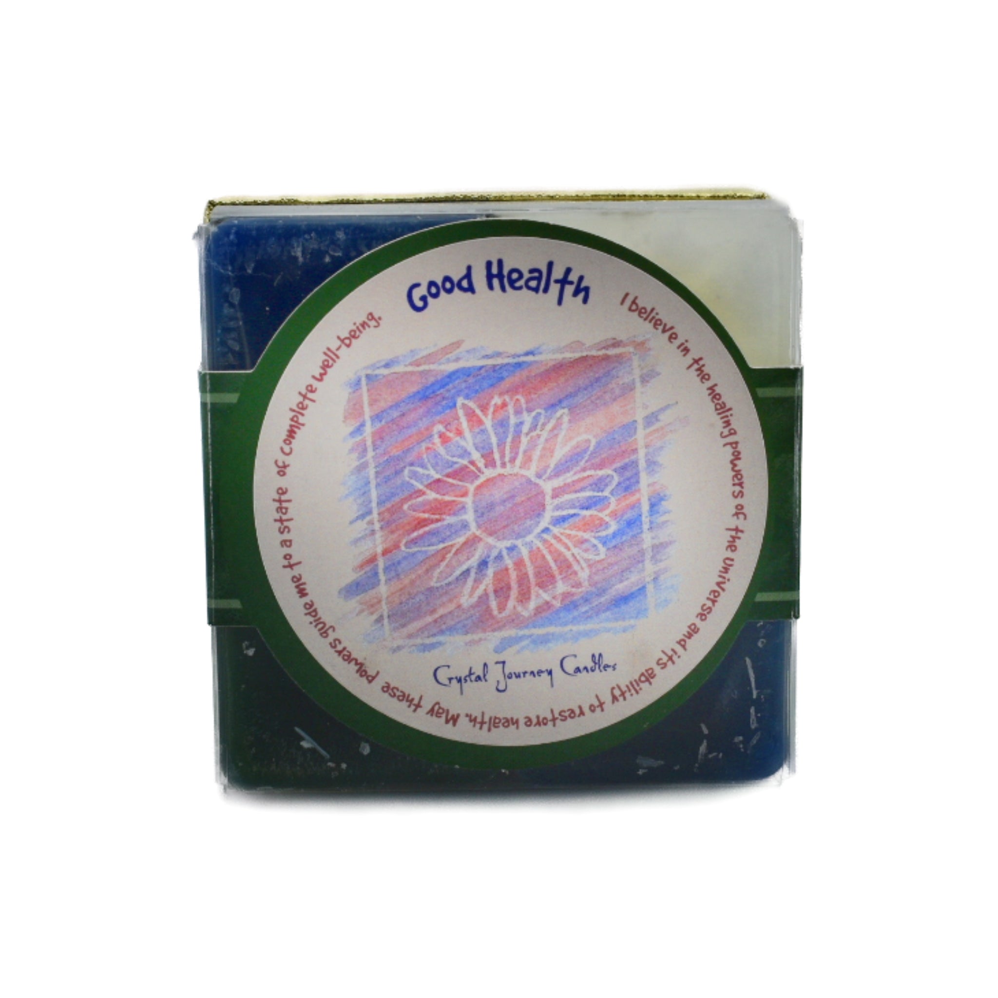 Good Health Square Pack Candle.  This four pack has two good health, a spirit and a peace candle.