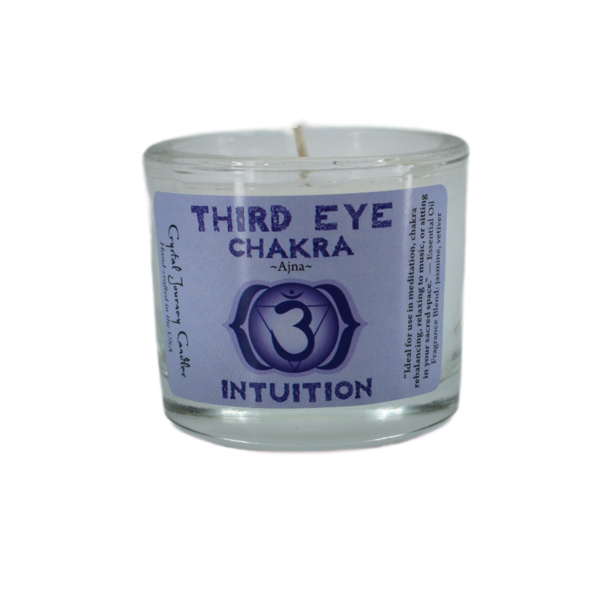 Third Eye Chakra Glass Votive Soy Candle