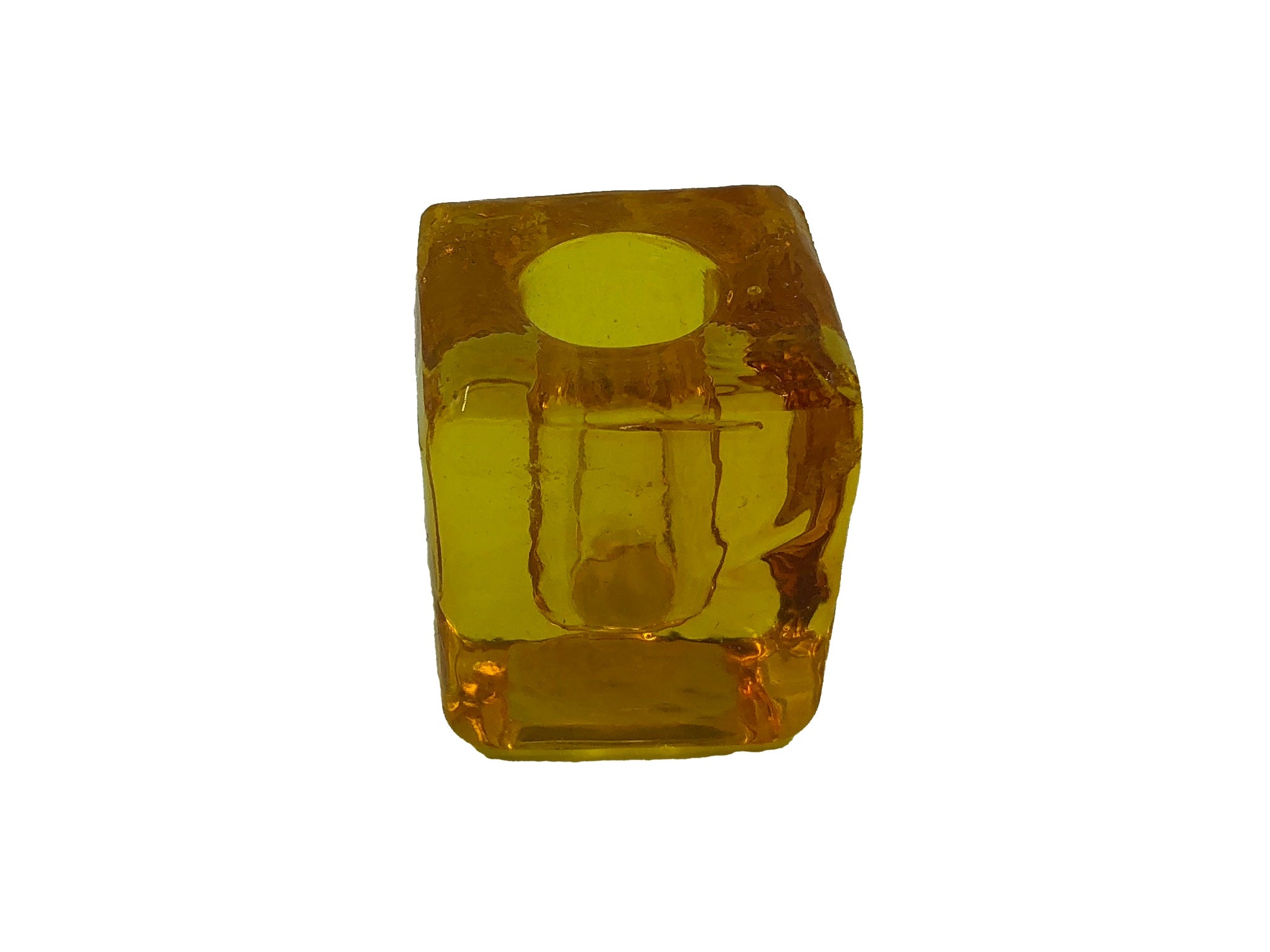 Yellow Square Ritual Candle Holder