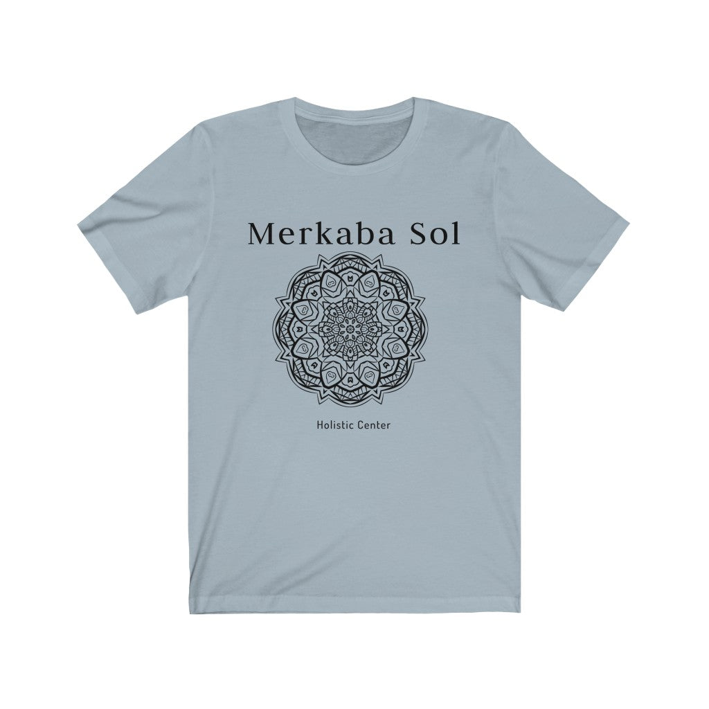 The mandala the energy of the cosmos. Bring inspiration and empowerment to your wardrobe with this Mandala t-shirt in light blue color or give it as a fun gift. From merkabasolshop.com