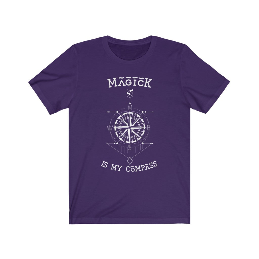 Magick is my Compass. Bring inspiration and empowerment to your wardrobe with this magick is my compass t-shirt in purple color or give it as a fun gift. From merkabasolshop.com
