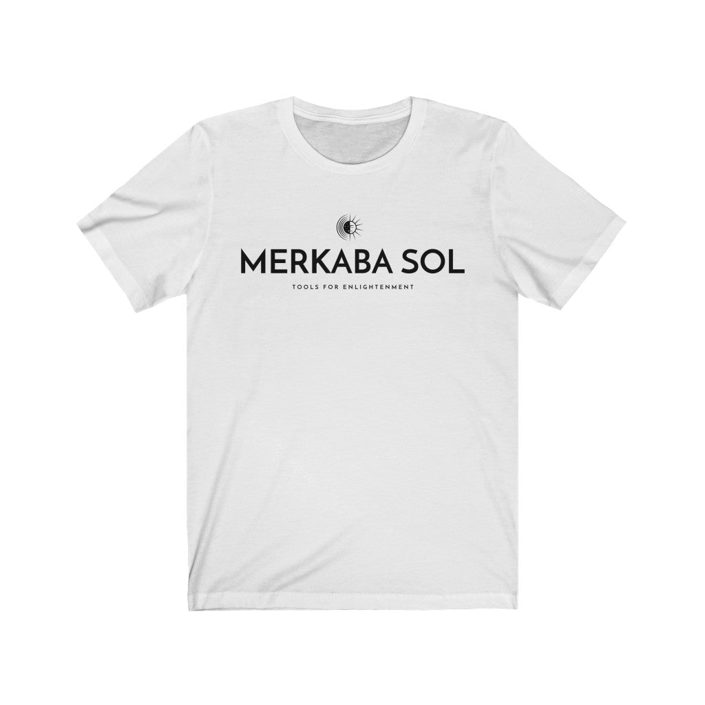 Merkaba Sol with Sun. Bring inspiration and empowerment to your wardrobe with this Merkaba Sol with Sun t-shirt in white color or give it as a fun gift. From merkabasolshop.com