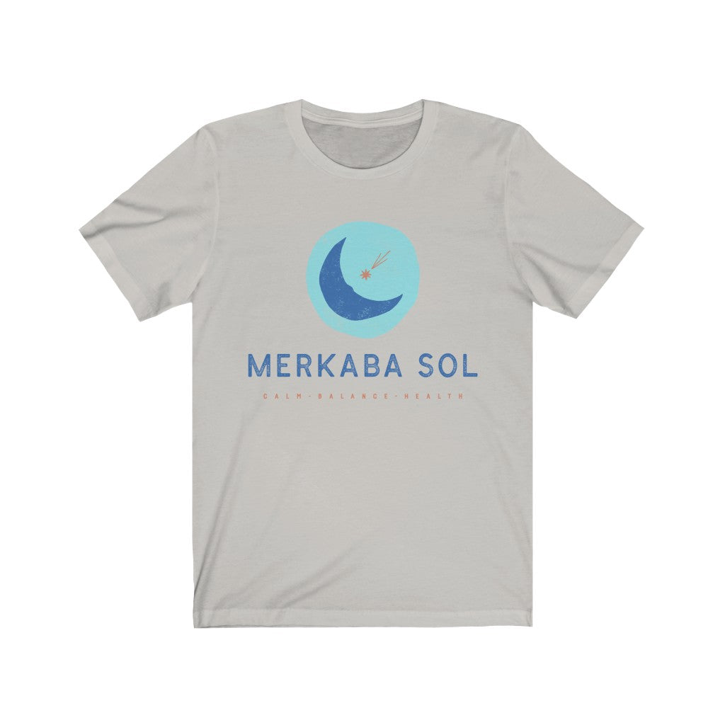 Calm, balance, health shooting star. Bring inspiration and empowerment to your wardrobe with this Shooting Star t-shirt in silver color or give it as a fun gift. From merkabasolshop.com