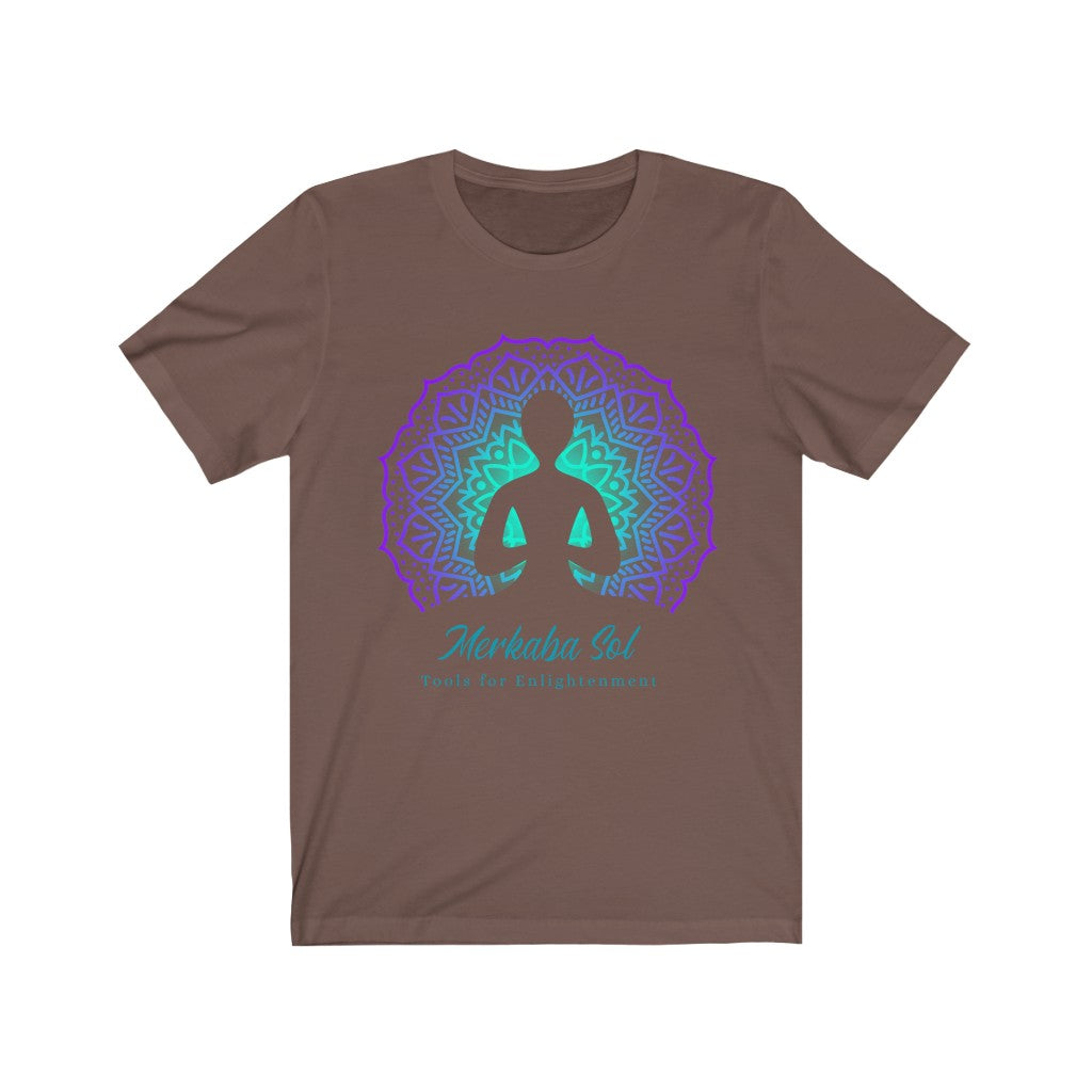 Tools for enlightenment are within us. Bring inspiration and empowerment to your wardrobe with this Tools for Enlightenment t-shirt in brown color or give it as a fun gift. From merkabasolshop.com