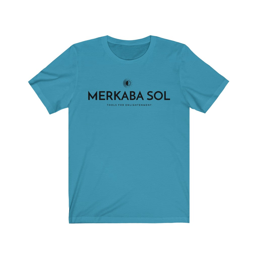 Merkaba Sol with Sun. Bring inspiration and empowerment to your wardrobe with this Merkaba Sol with Sun t-shirt in aqua color or give it as a fun gift. From merkabasolshop.com