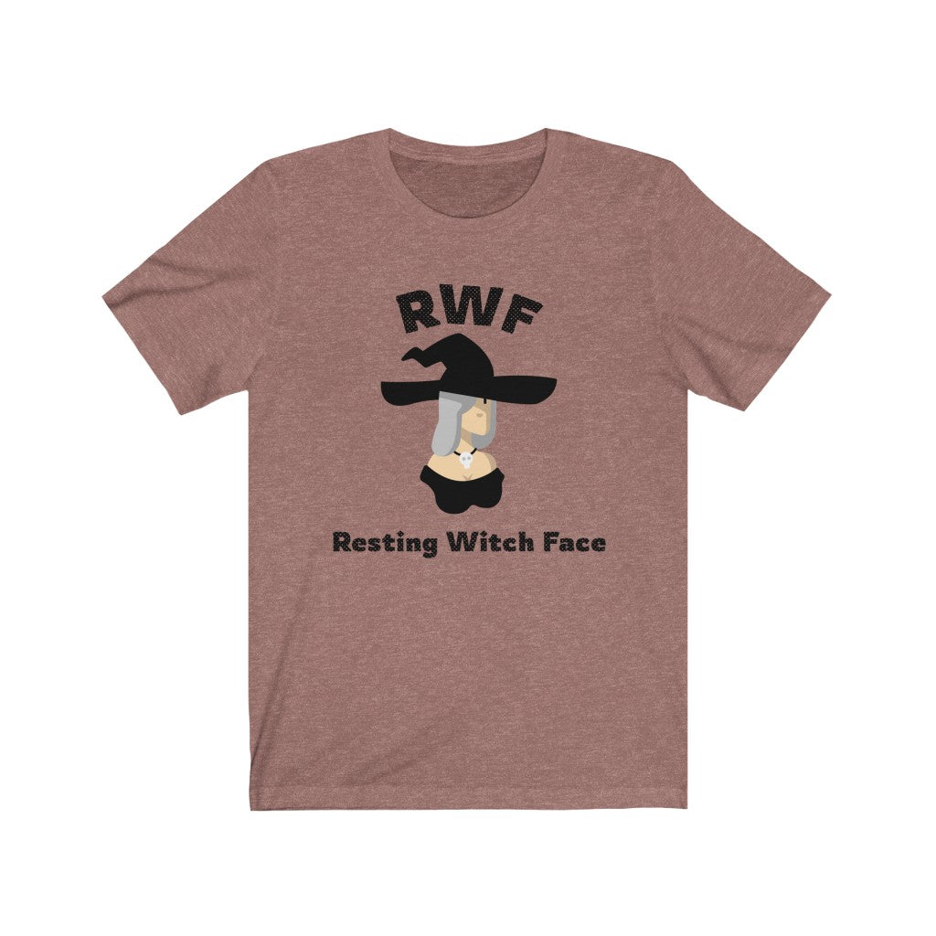 Resting witch face. Bring inspiration and empowerment to your wardrobe with this Resting Witch Face t-shirt in mauve color or give it as a fun gift. From merkabasolshop.com