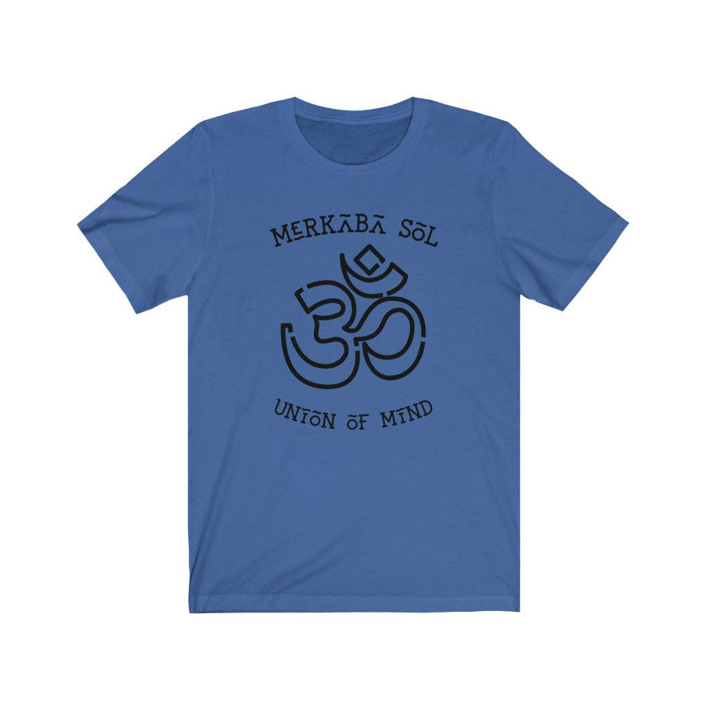 Merkaba Sol OM Union of Mind. Bring inspiration and empowerment to your wardrobe with this OM union of mind t-shirt in true royal color or give it as a fun gift. From merkabasolshop.com