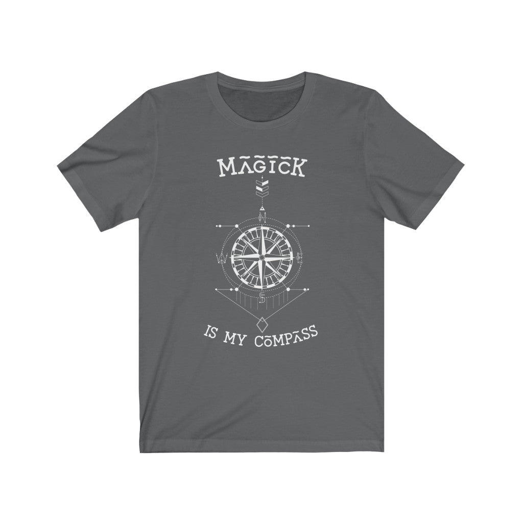 Magick is my Compass. Bring inspiration and empowerment to your wardrobe with this magick is my compass t-shirt in asphalt color or give it as a fun gift. From merkabasolshop.com