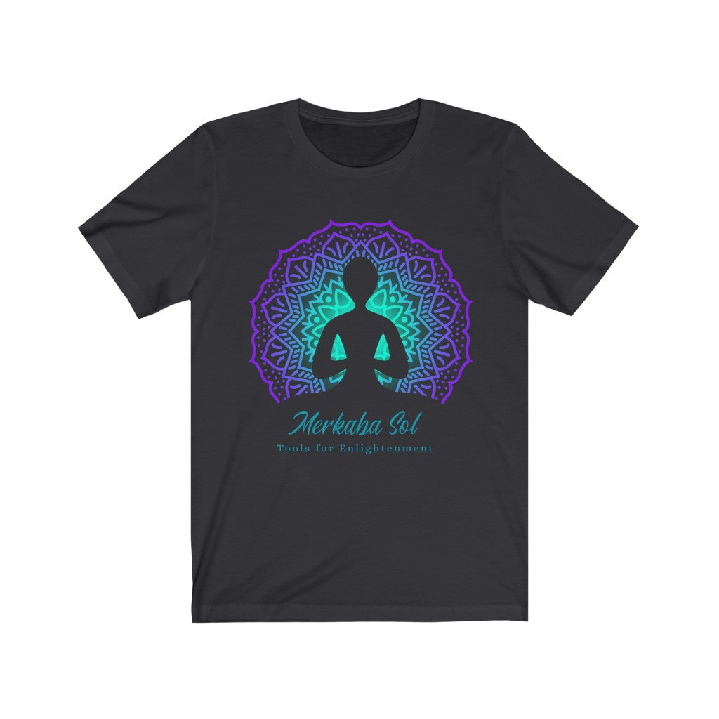 Tools for enlightenment are within us. Bring inspiration and empowerment to your wardrobe with this Tools for Enlightenment t-shirt in dark grey color or give it as a fun gift. From merkabasolshop.com