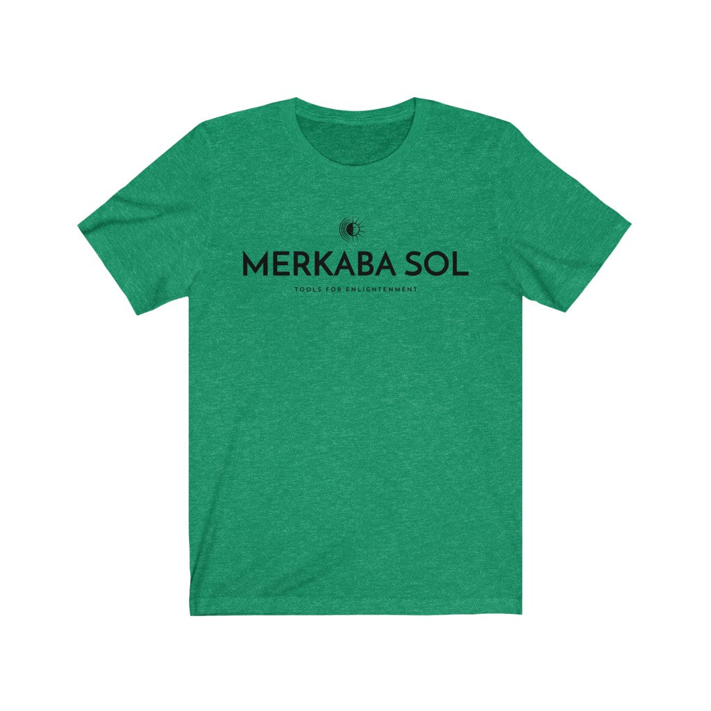 Merkaba Sol with Sun. Bring inspiration and empowerment to your wardrobe with this Merkaba Sol with Sun t-shirt in kelly green color or give it as a fun gift. From merkabasolshop.com