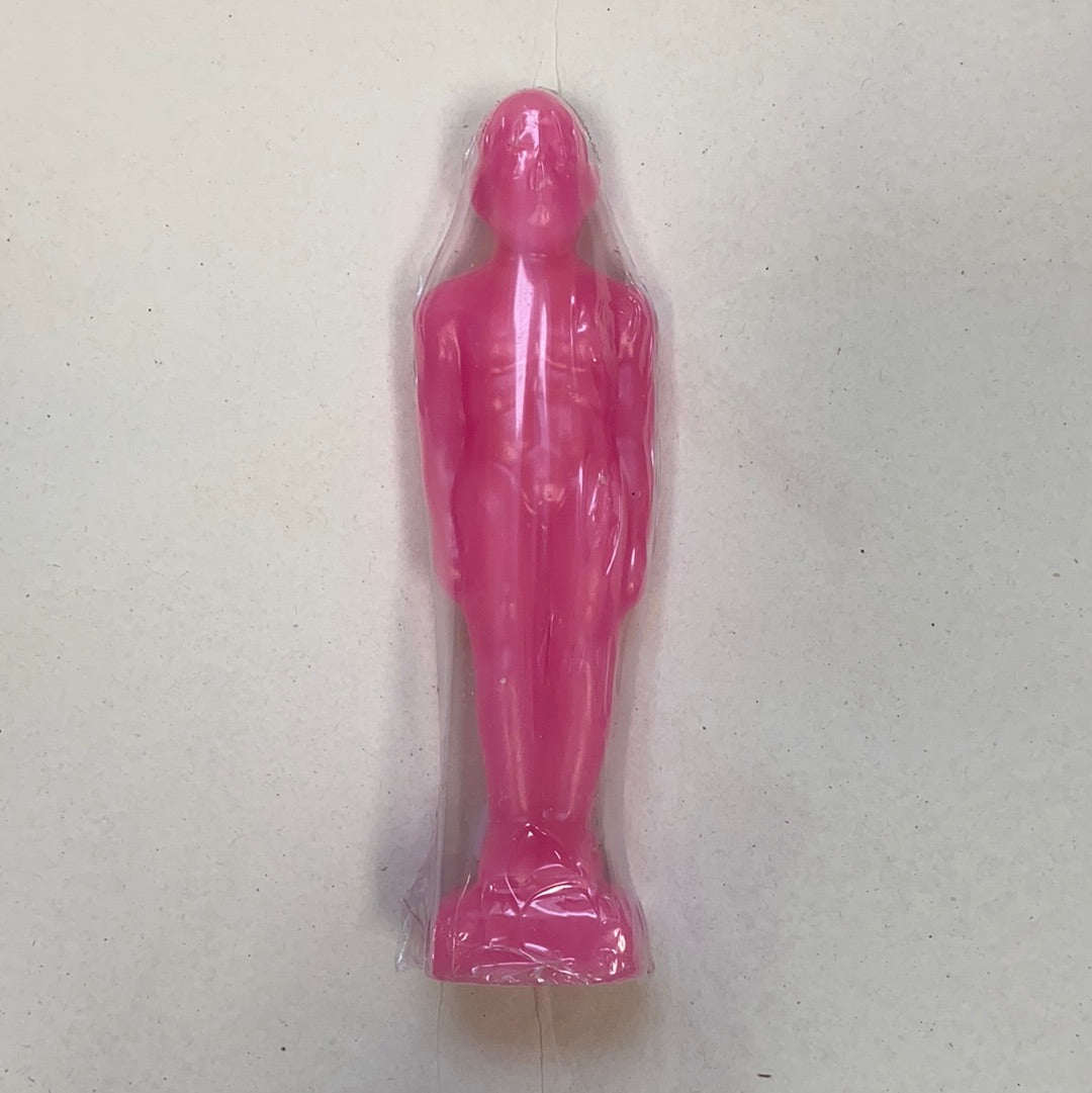 Male Figure Pink Candle