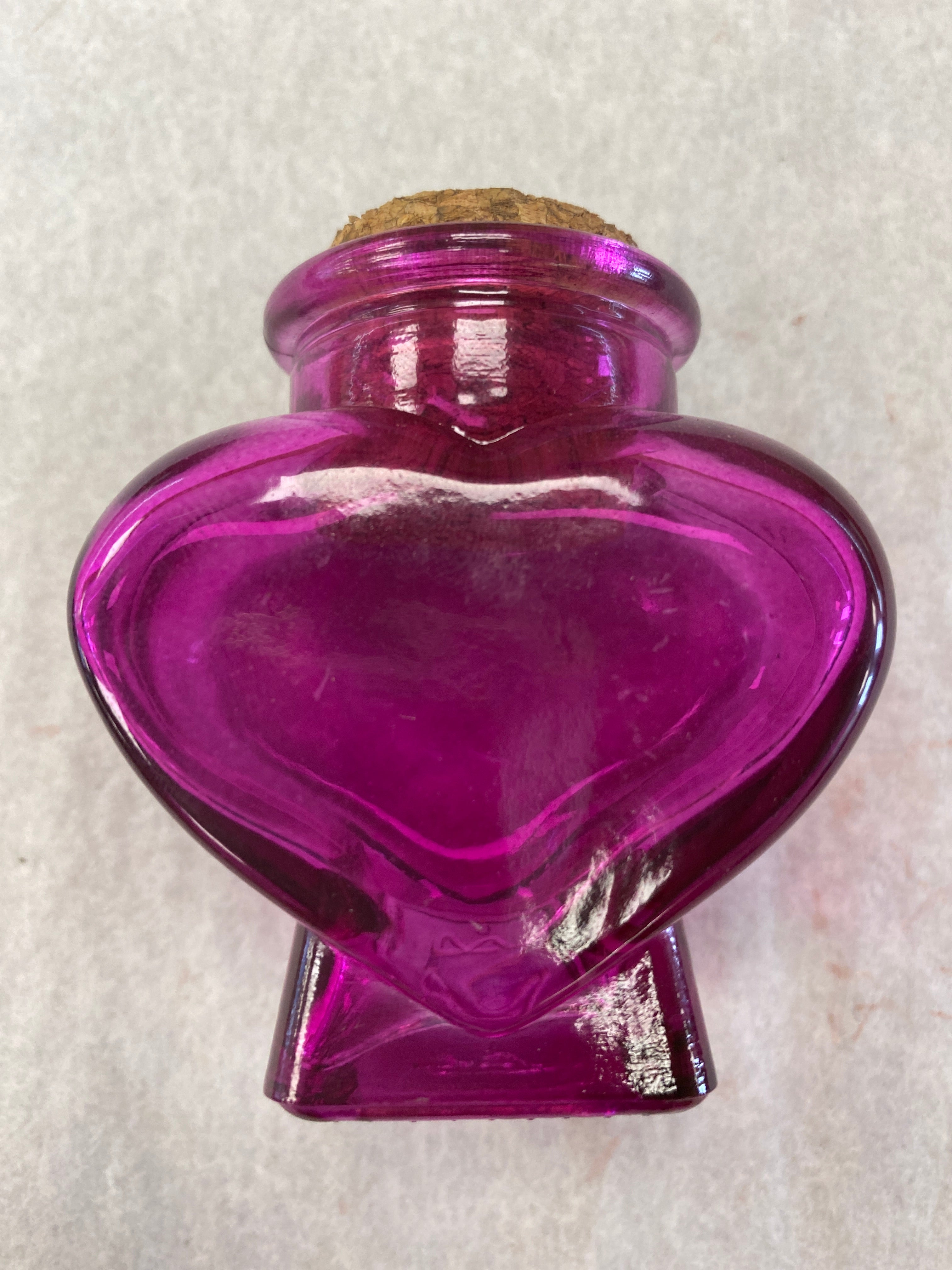 Pink Heart Bottle with Cork