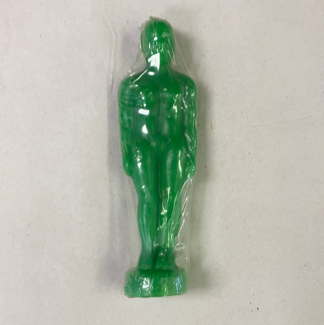 Male Figure Green Candle