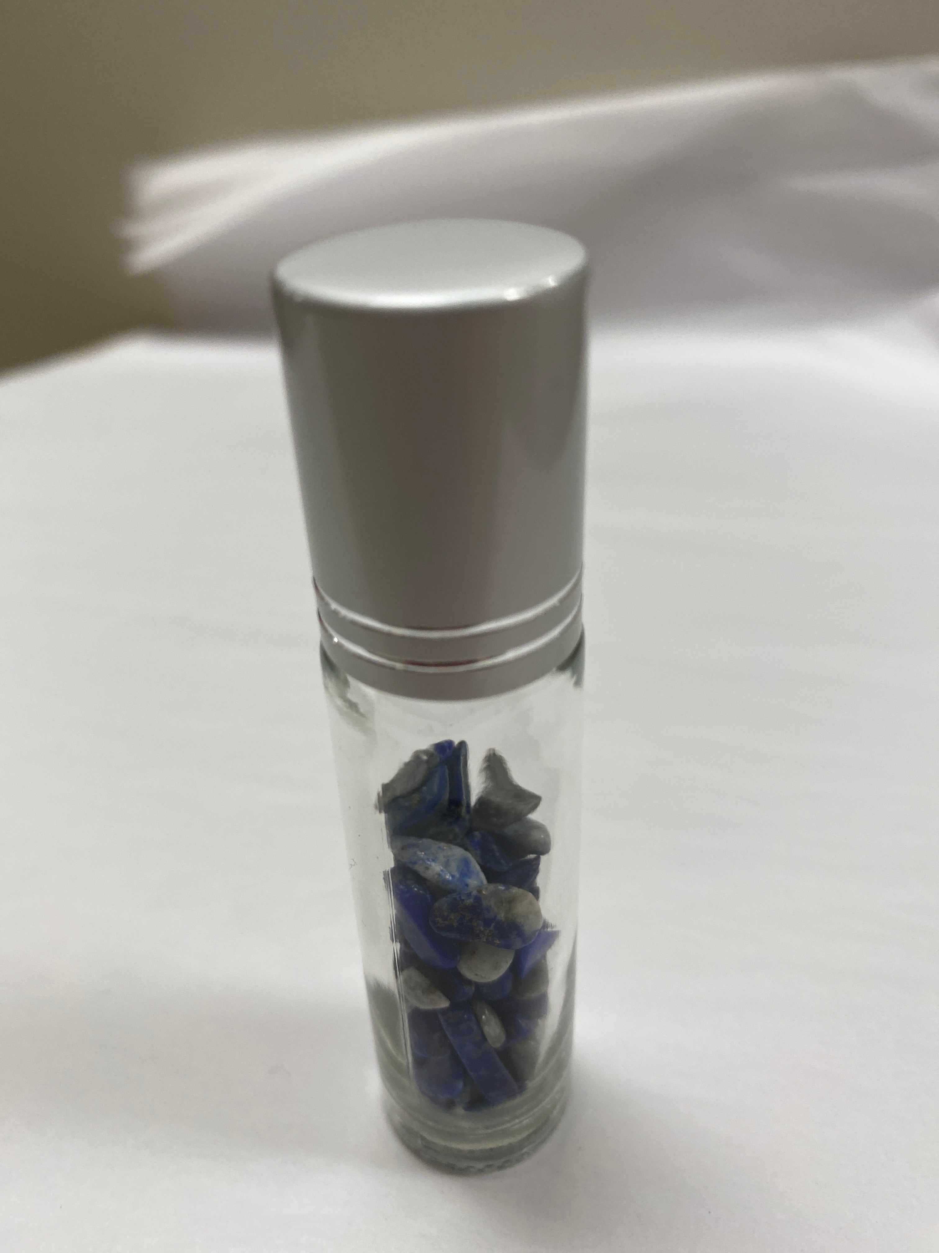Lapis Lazuli Crystal Chip Oil Roller Bottle