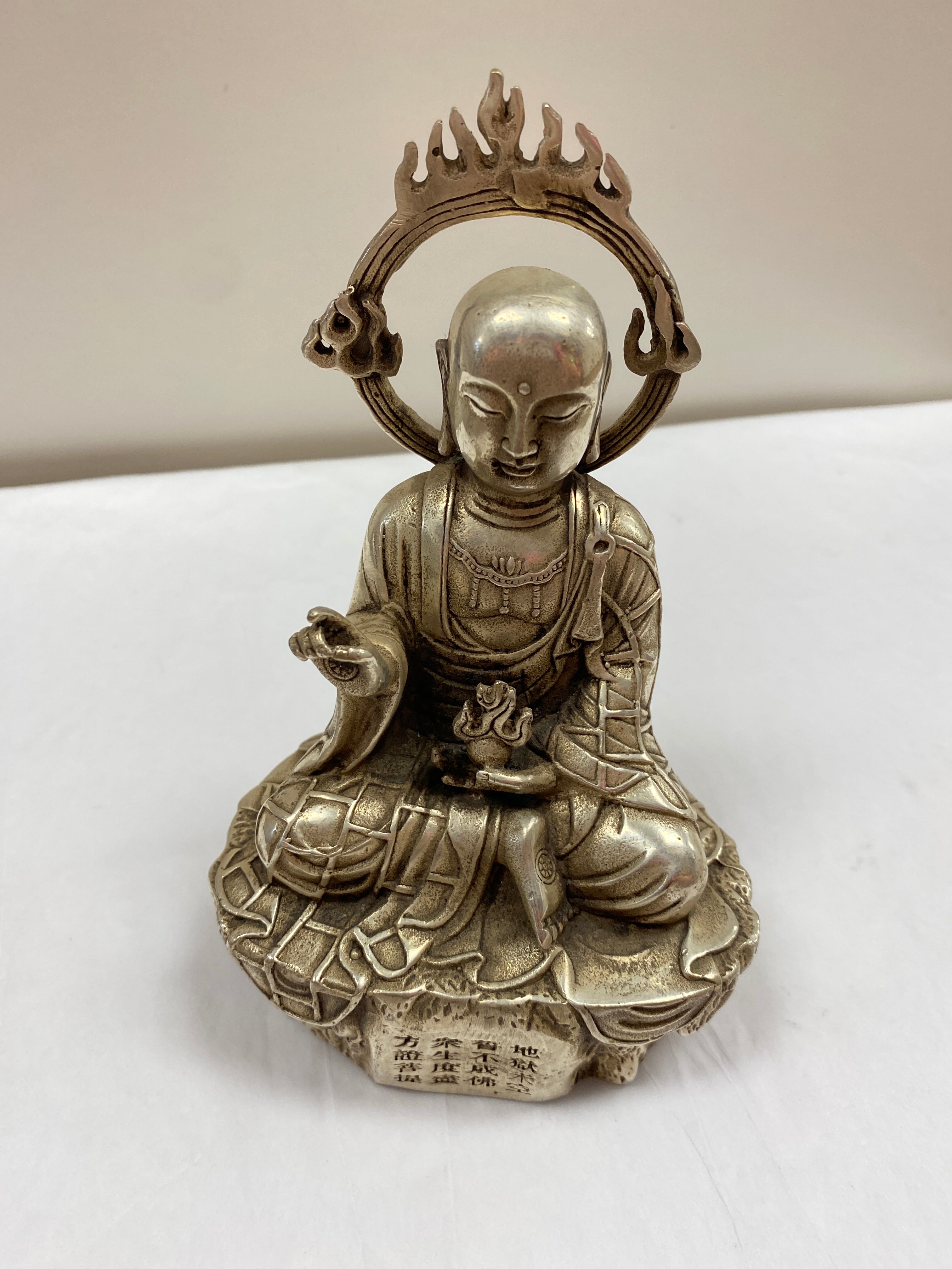 Buddha Silver Statue Hindu sm
