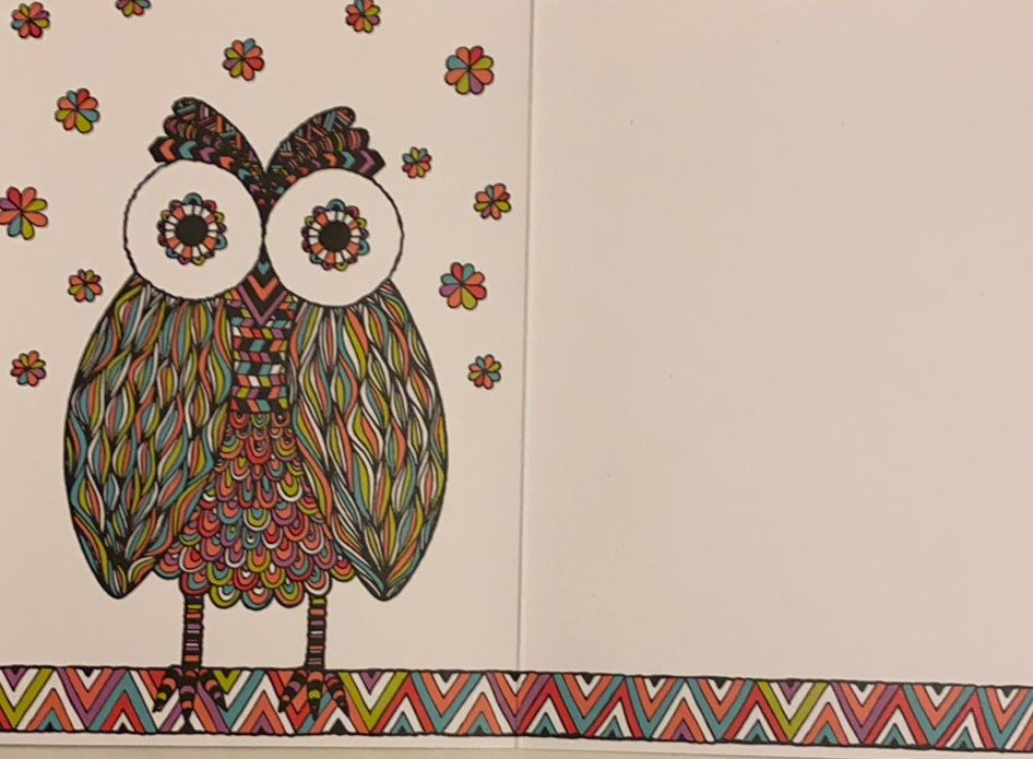 Vibrant Owl Greeting Cards