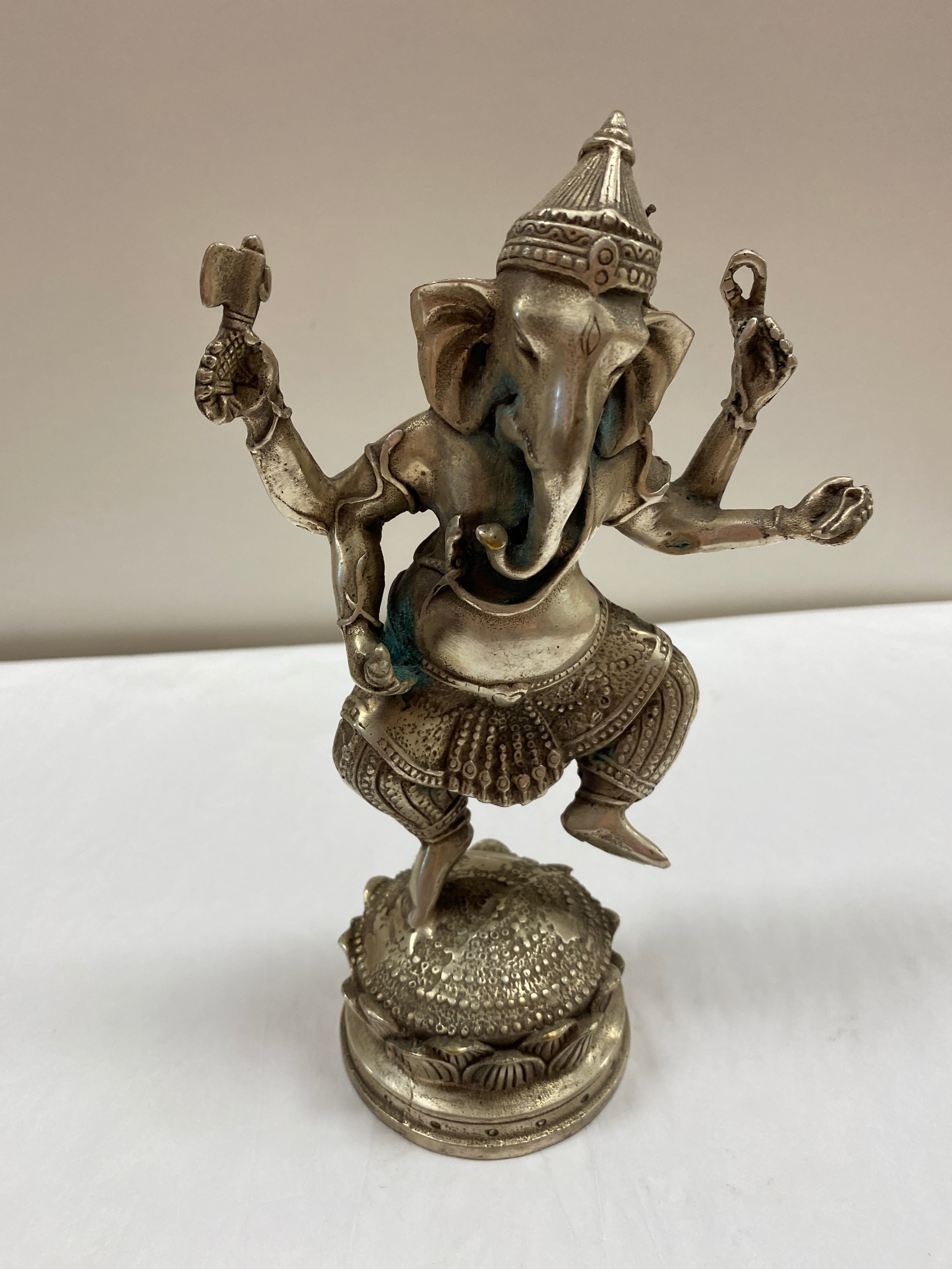Ganesh Silver Statue Hindu sm