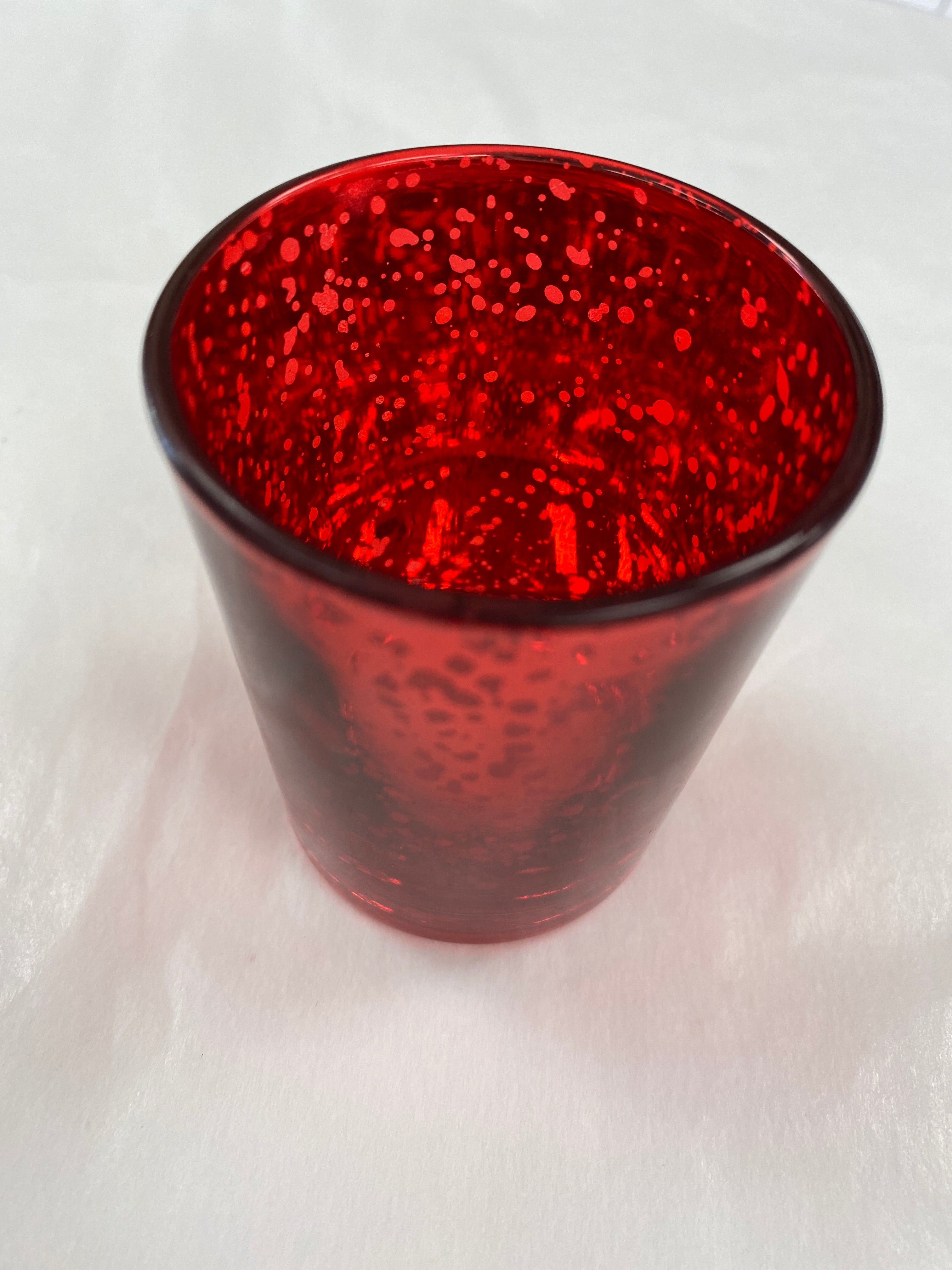 Red Rustic Votive Candle Holder
