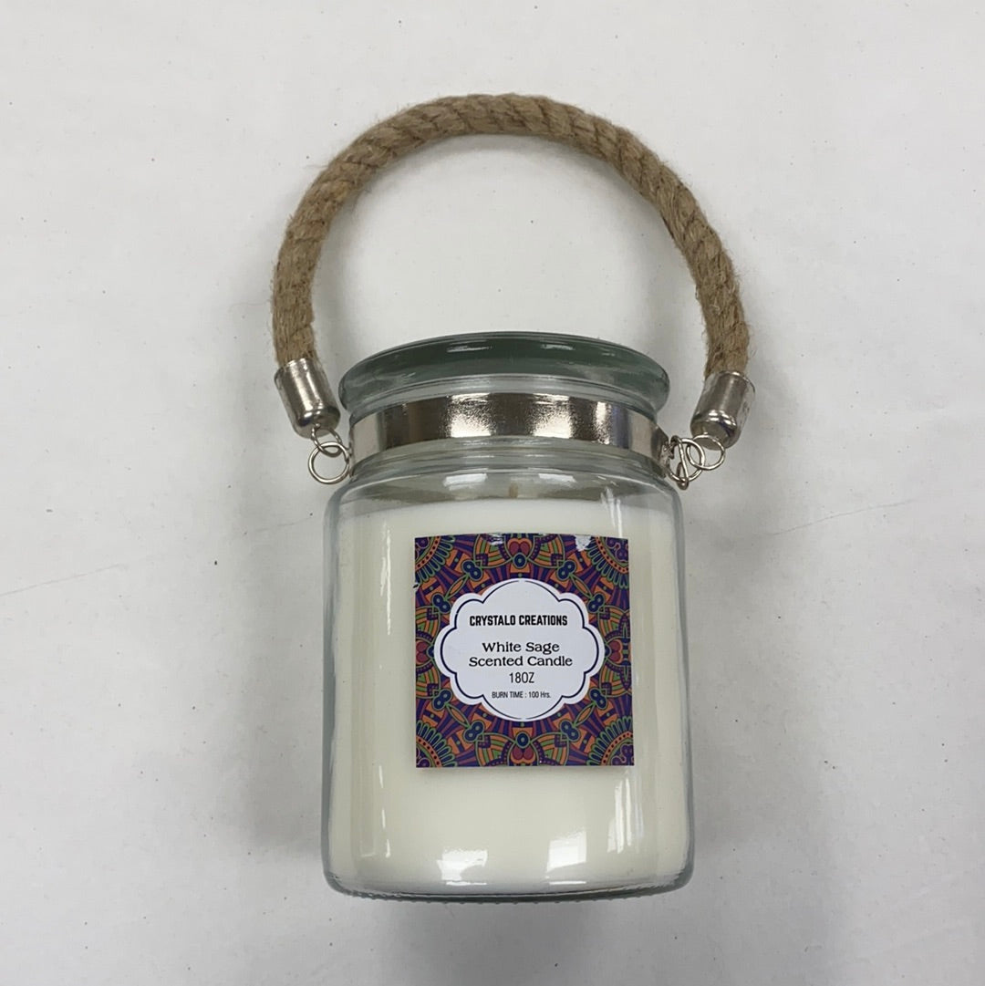 White Sage Glass Jar Candle