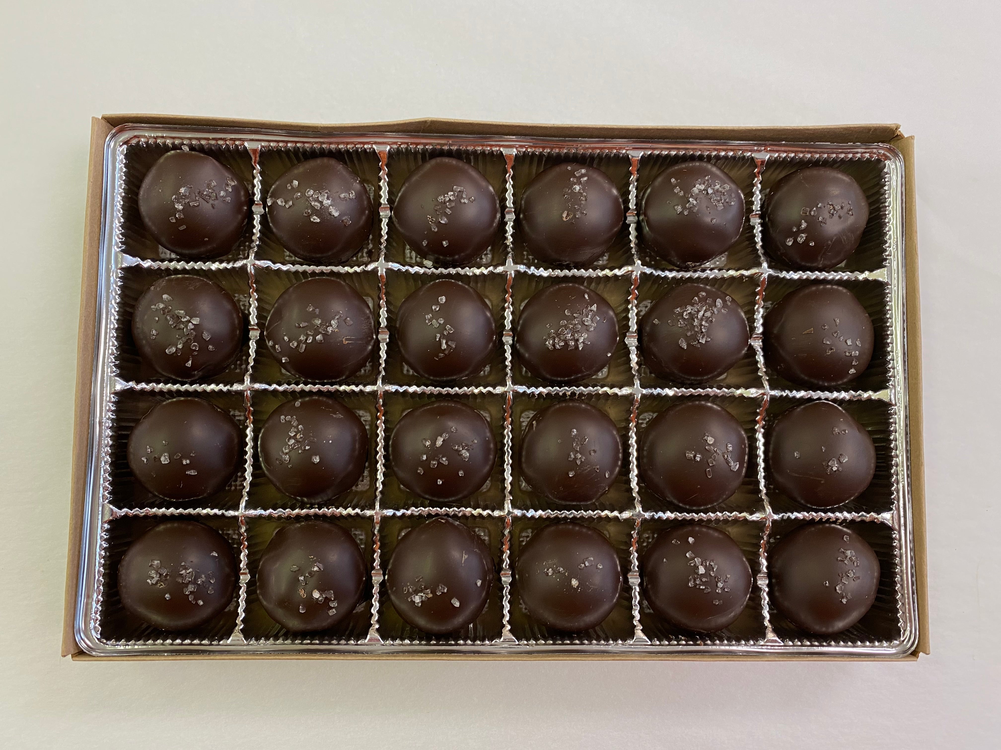 Sea Salt Caramel Dark Chocolates Box lg