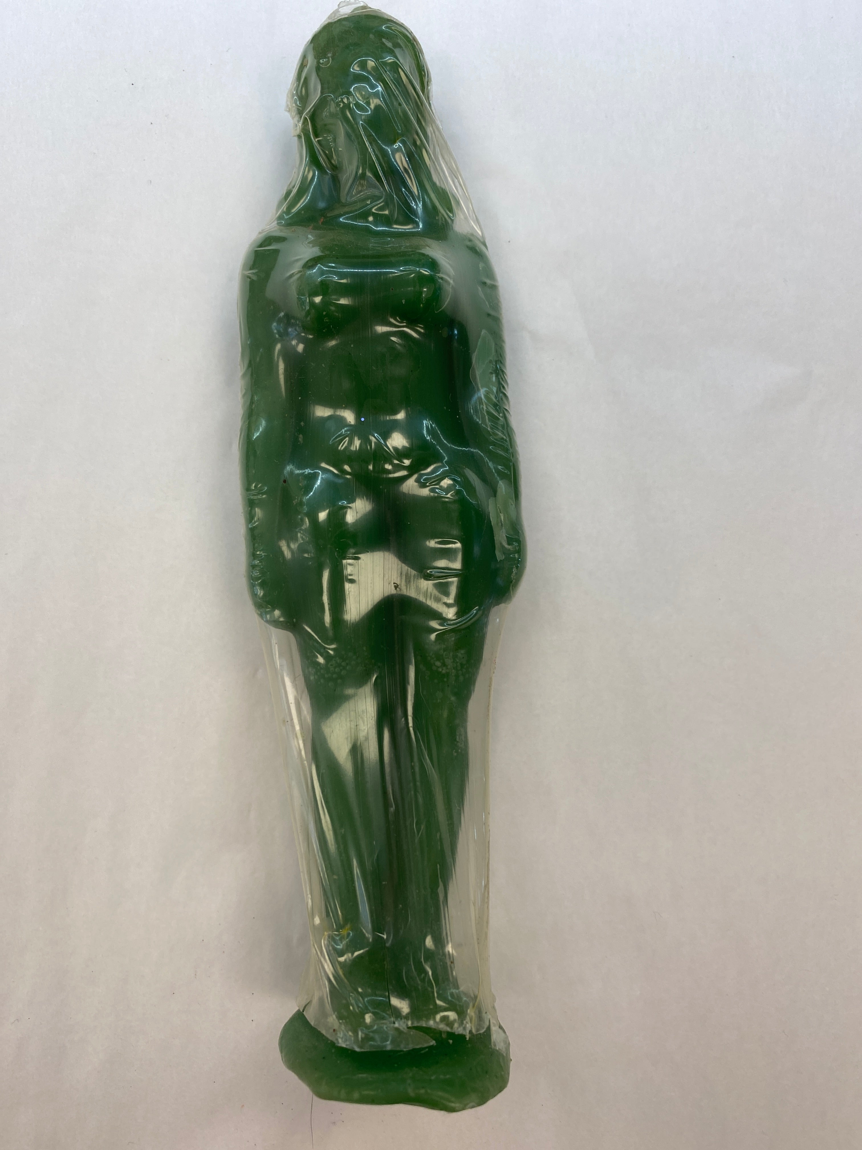 Female Figure Green Candle