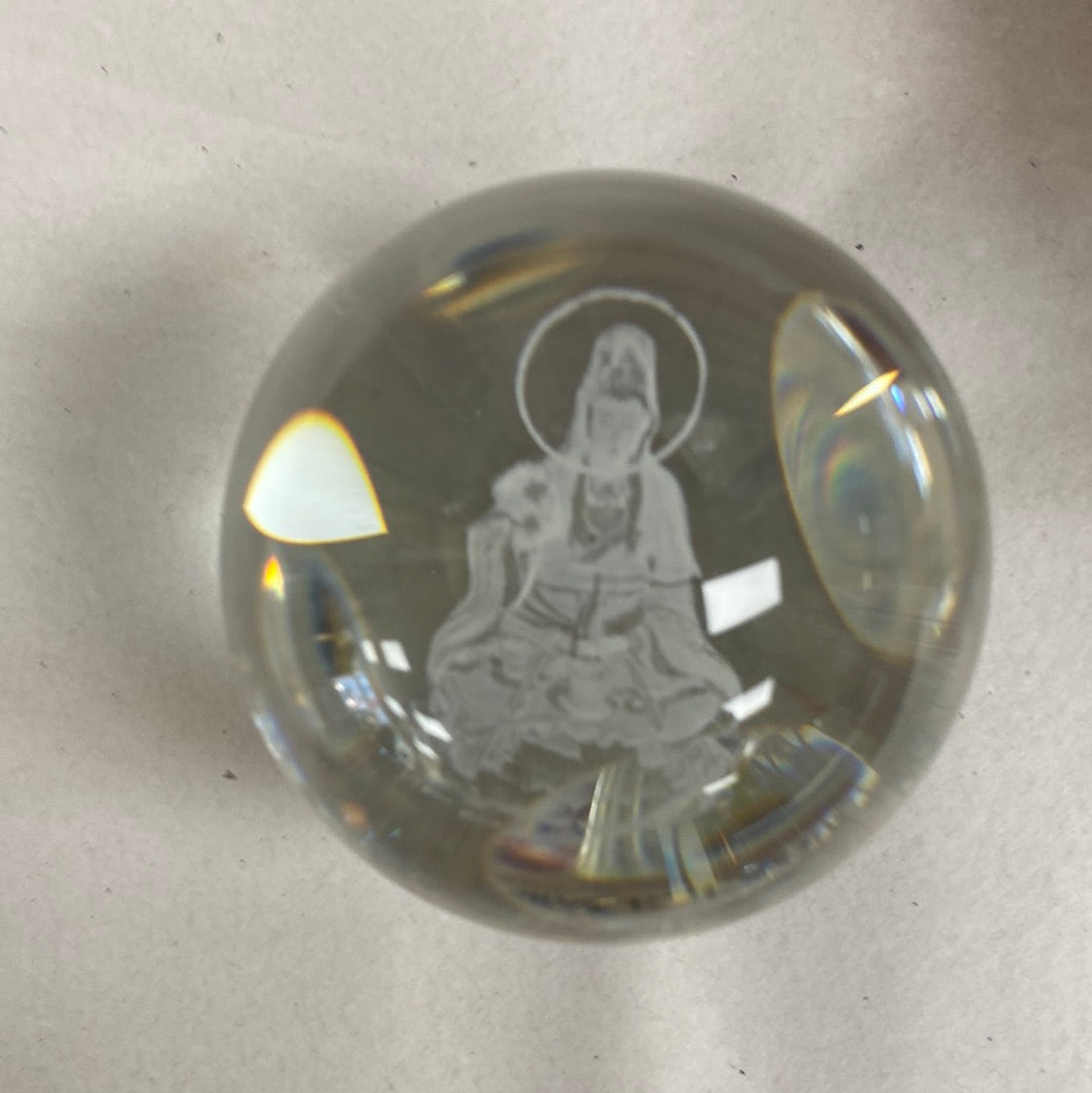 Kwan Yin Crystal Sphere