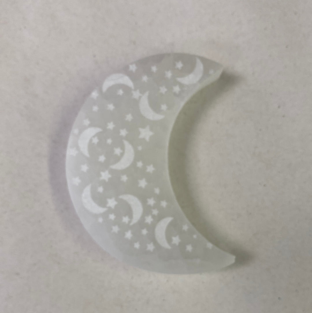 Celestial Selenite Moon