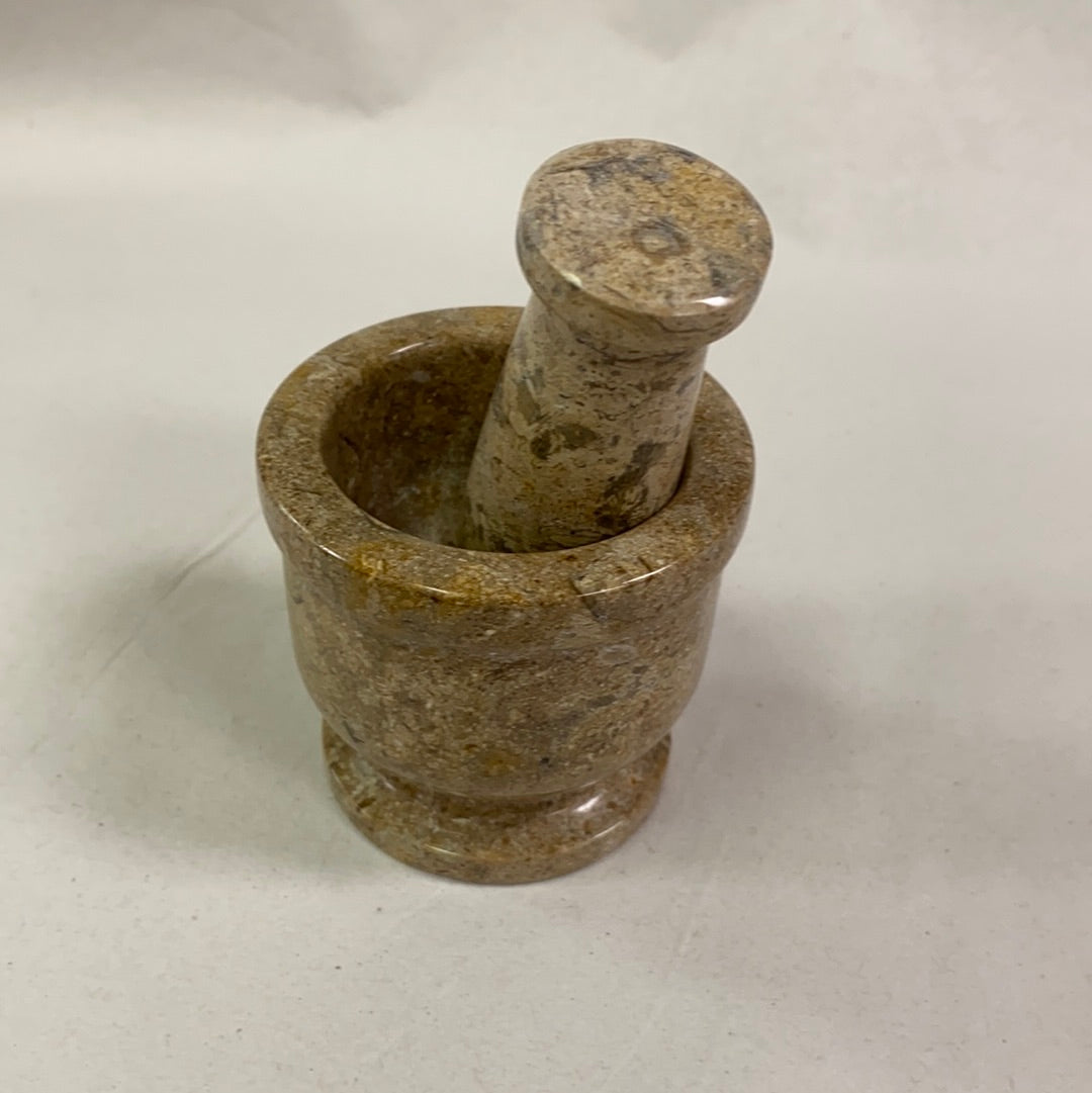 Coral Fossil Mortar & Pestle sm